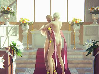 Queen Milf with Big boobs has sex in the church: Tamanna from Kyonyuu Princess Saimin Hentai Parody