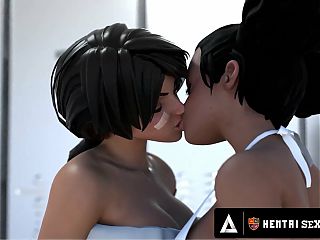 HENTAI SEX UNIVERSITY - Hentai Students Fuck In Public and Lesbian Scissor In Private Locker Room!