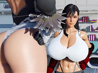 (Not Mine) Tifa and 2B Growth Contest (Mostly HD)